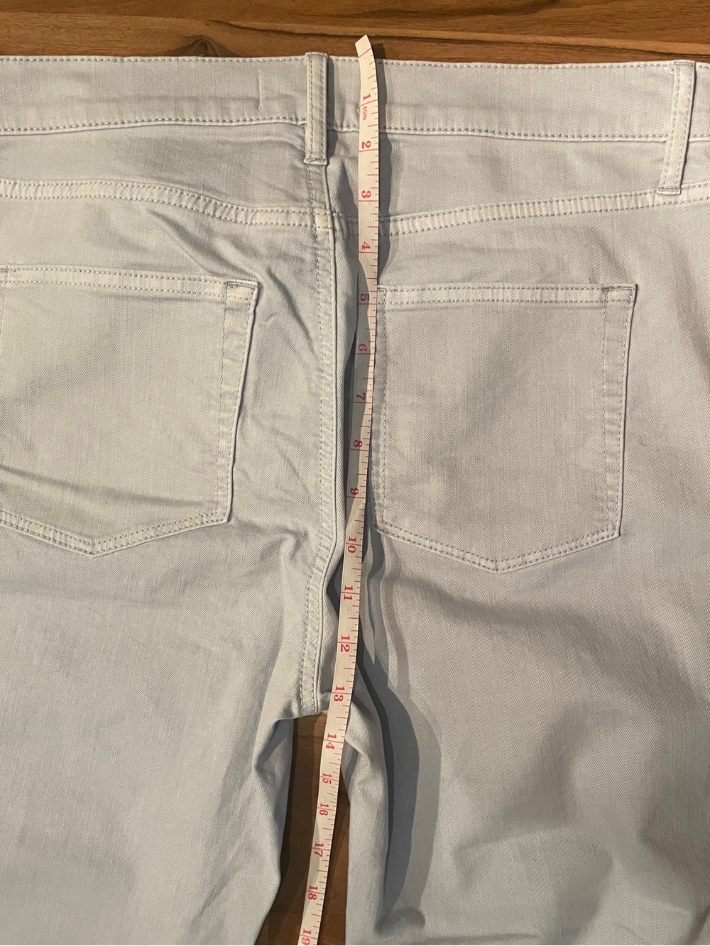 LOFT Skinny Crop Utility Pocket Jeans Size 8 Light Blue Denim Raw Hem - Picture 13 of 16